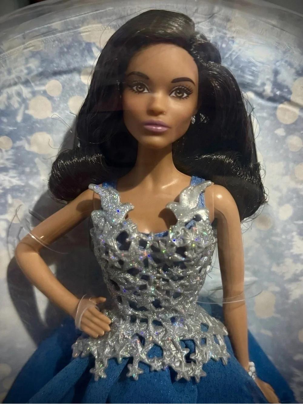 Barbie Holiday MODEL MUSE 2016 Peace Hope & Love Brunette Doll Damaged Box